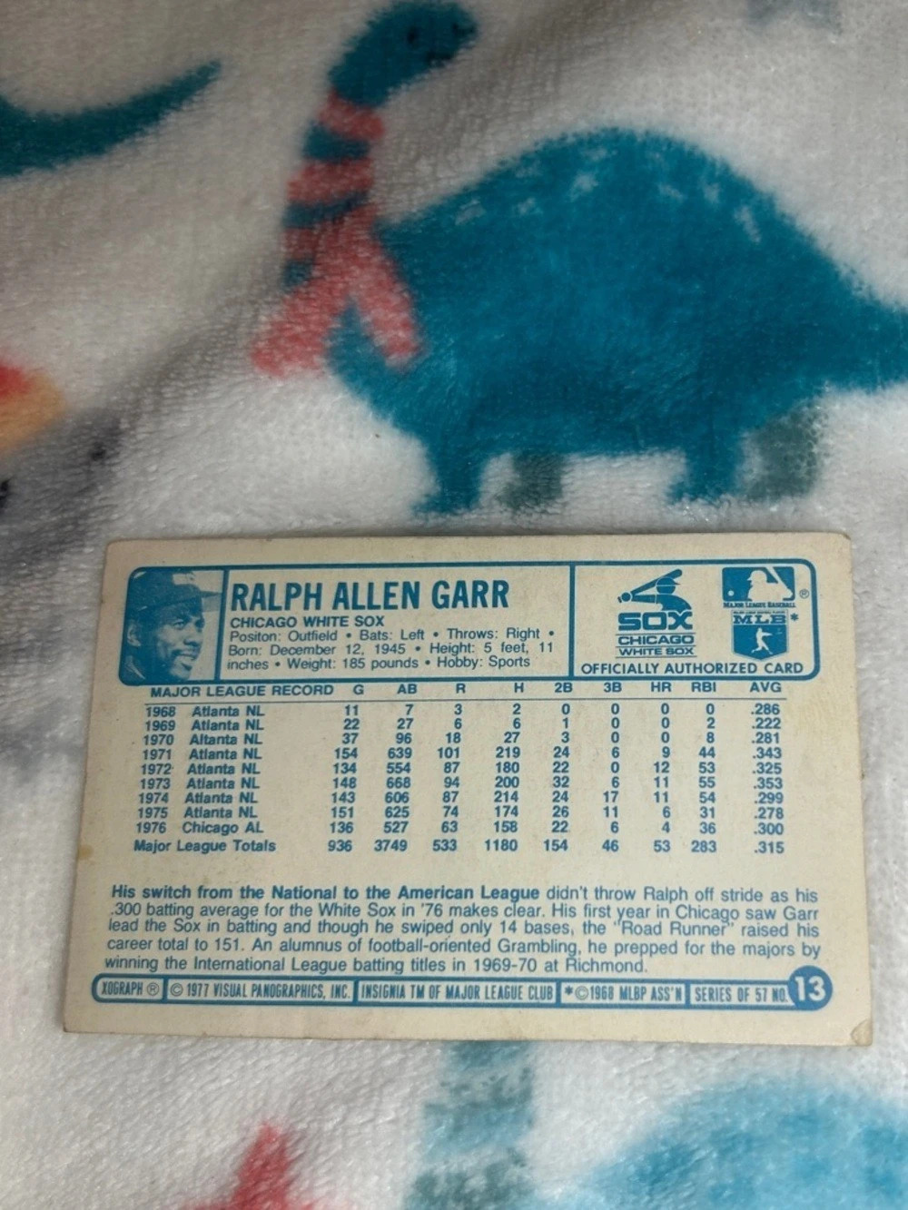 Topps 3-D Super Stars Ralph Garr Baseball Card - Picture 2 of 2